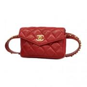 Pre-owned Leather chanel-bags Chanel Vintage , Red , Dames