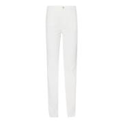 Fluweel rechte katoenen broek voor vrouwen Liu Jo , White , Dames