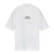 T-shirt met print Vetements , White , Heren