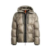 Korte Donsjas met Capuchon, Powder Style Parajumpers , Brown , Heren