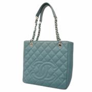 Pre-owned Leather chanel-bags Chanel Vintage , Gray , Dames