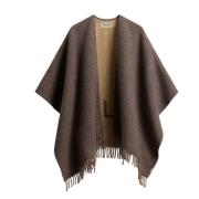 Logo Plaid Cape Woolrich , Brown , Dames