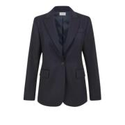 Getailleerde blazer in stretchwol P.a.r.o.s.h. , Blue , Dames