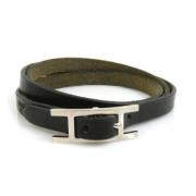 Pre-owned Leather bracelets Hermès Vintage , Black , Dames