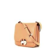 Pre-owned Leather shoulder-bags Hermès Vintage , Beige , Dames