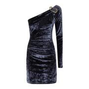 Fluwelen Gesp Jurk Amen , Blue , Dames