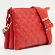 Pre-owned Leather louis-vuitton-bags Louis Vuitton Vintage , Red , Dam...