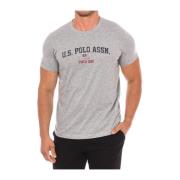 T-shirt met Korte Mouwen en Geribbelde Hals U.s. Polo Assn. , Gray , H...