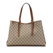 Pre-owned Fabric totes Gucci Vintage , Beige , Dames