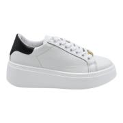 Witte Kant Platte Schoenen Elegante Stijl Twinset , White , Dames