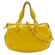 Pre-owned Leather handbags Loewe Pre-owned , Yellow , Dames