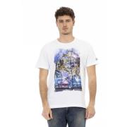 Casual T-shirt met ronde hals Trussardi , White , Heren