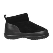 Suède Lage Enkellaars Fw24 Stijl Moon Boot , Black , Dames