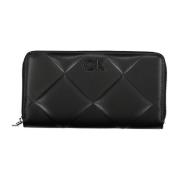 Zwarte Damesportemonnee Rfid Ritssluiting Calvin Klein , Black , Dames