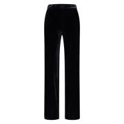 Luxe Velvet Jeans - Chiara MAC , Black , Dames