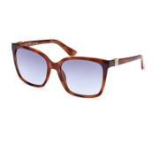 Bruine Dames Zonnebril Vierkante Lens Contrast Details Guess , Brown ,...