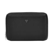 Zwarte Kubus Clutch Handtas Guess , Black , Heren