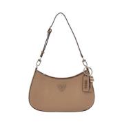 Bruine schoudertas met gouden details Guess , Brown , Dames