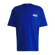 Heren Casual T-shirt Hugo Boss , Blue , Heren