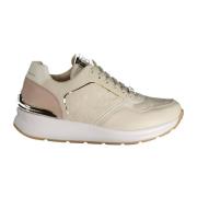 Sportieve Beige Veterschoenen met Logo Print Laura Biagiotti , Beige ,...