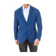 Klassieke lange mouw reversblazer La Martina , Blue , Heren