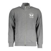 Grijze Hoodie met Rits voor Heren La Martina , Gray , Heren