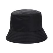 Zwarte Bucket Hat Chic Stijl Prada , Black , Dames