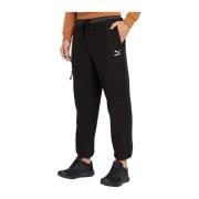 Rechte Fleece Joggers Puma , Black , Heren