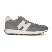 Sneakers met H Patch Detail Hogan , Gray , Heren