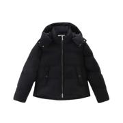 Korte donsjack met capuchon Woolrich , Black , Dames