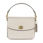 Gepolijste Leren Crossbody Tas Coach , Beige , Dames