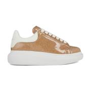 Rose Gold Lace-Up Sneakers Alexander McQueen , Yellow , Dames