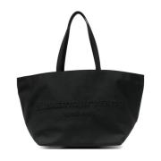 Geëmbosseerd Logo Zwarte Schoudertas Alexander Wang , Black , Dames