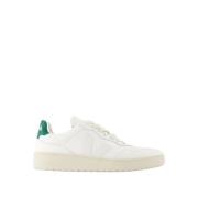 Witte Leren Sneakers - Gestructureerd Kalfsleer Veja , White , Heren