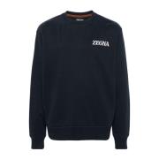 Stijlvolle Sweatshirt voor Mannen Ermenegildo Zegna , Blue , Heren