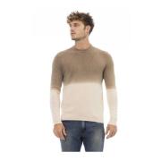 Ronde Hals Lange Mouw Trui Alpha Studio , Beige , Heren