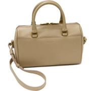 Pre-owned Leather handbags Yves Saint Laurent Vintage , Beige , Dames