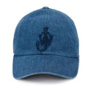 Denim Hoeden met JW-Initialen Logo JW Anderson , Blue , Unisex