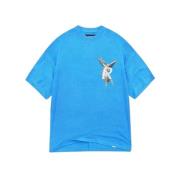 Logo T-shirt Electric Blu Katoen Represent , Blue , Heren