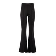 Wijde Broek met Milano Inzetstukken Nenette , Black , Dames