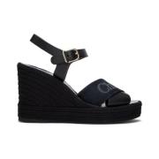 Zwarte Sleehak Sandalen Chloé , Black , Dames