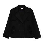 Korte Klassieke Trenchcoat Liu Jo , Black , Dames