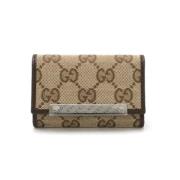 Pre-owned Canvas key-holders Gucci Vintage , Brown , Dames