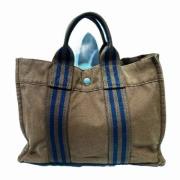 Pre-owned Canvas handbags Hermès Vintage , Brown , Dames