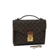 Pre-owned Canvas handbags Louis Vuitton Vintage , Brown , Dames