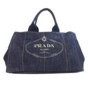 Pre-owned Denim prada-bags Prada Vintage , Blue , Dames