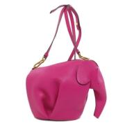 Pre-owned Leather shoulder-bags Loewe Pre-owned , Pink , Dames