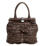 Pre-owned Leather handbags Valentino Vintage , Brown , Dames