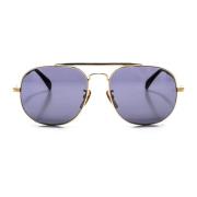 Vierkante Metalen Zonnebril Eyewear by David Beckham , Yellow , Heren