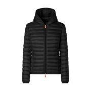 Zwarte winterjas voor dames Save The Duck , Black , Dames